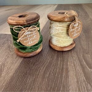 New! TAG Handmade Velvet Ribbon Spool Roll 5 yards each Jewelry Gift Wrap